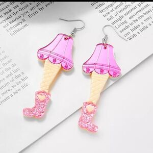 NWOT Acrylic Lampshade Earrings